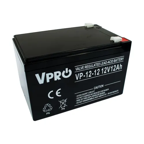 VOLT VPRO 12 Ah 12V | Battery | AGM VRLA Napięcie wyjściowe12V