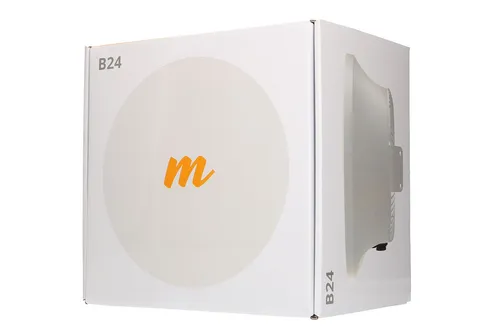 Mimosa B24 | Ponte de rádio | 1,5 Gbps, 24,00-24,25 GHz, SFP, 3km, antena integrada de 33dBi 10