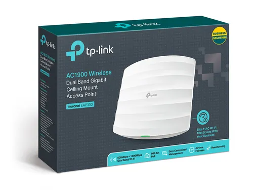 TP-Link EAP330 | Punkt dostępowy | AC1900, Dual Band, 2x RJ45 1000Mb/s Ilość portów LAN2x [10/100/1000M (RJ45)]
