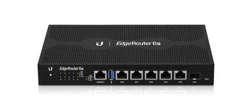 Ubiquiti ER-6P | Router | EdgeMAX EdgeRouter, 5x RJ45 1000Mb/s Passives PoE, 1x SFP Ilość portów LAN5x [10/100/1000M (RJ45)]
