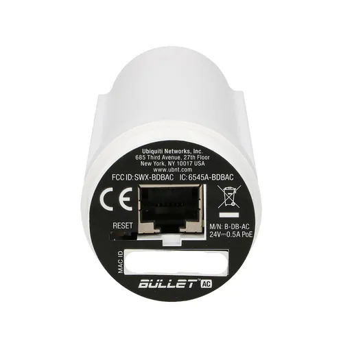 Ubiquiti B-DB-AC | Klientské zařízení | Bullet AC, 2,4GHz, 5GHz, 1x RJ45 1000Mb/s 2,4 GHzTak