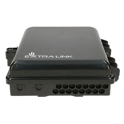 Extralink Eliza V2 | Fiber optic terminal box | 16 core, black, mid-span Liczba obsługiwanych włókien (maks.)16