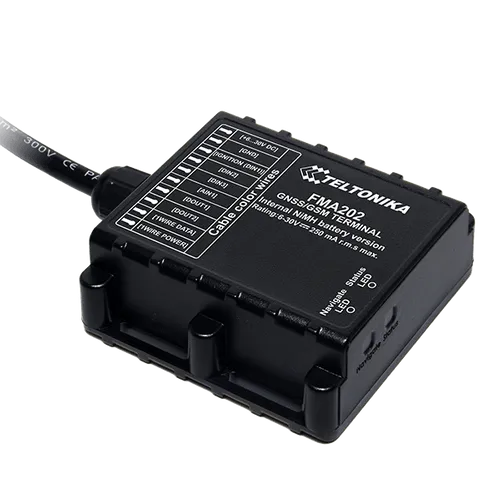 Teltonika FMB202 | Localizador GPS | Resistente al agua IP67, GNSS, GSM, Bluetooth, bateria de backup Pamięc wbudowana 128MB