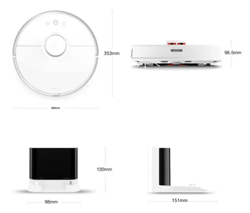 Roborock S50 | Elektrikli süpürge | Mi Robot  Elektrikli süpürge, beyaz Automatyczny powrót stacji bazowejTak