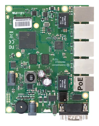 MikroTik RB450GX4 | Router | 5x RJ45 1000Mbps, 1x microSD Ilość portów LAN5x [10/100/1000M (RJ45)]
