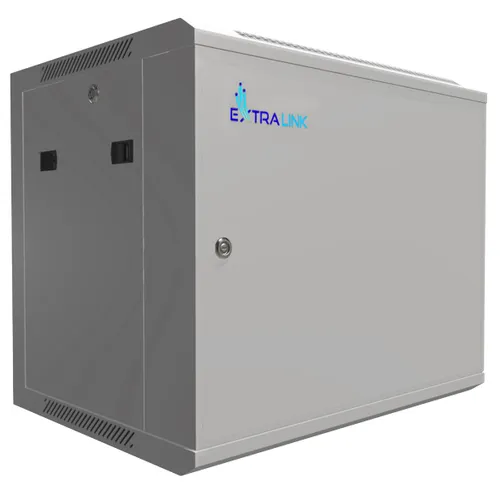 Extralink 9U 600x450 ASP Gris | Armario rackmount | montaje en la pared, puerta de metal Wysokość szafy9U