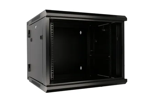 Extralink 12U 600x600 AZH Black | Rackmount cabinet | wall mounted, swing type KolorCzarny
