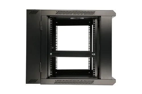 Extralink 12U 600x600 AZH Black | Rackmount cabinet | wall mounted, swing type Konstrukcja drzwi tylnychStal