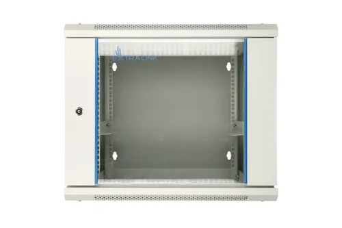 Extralink 12U 600x600 AZH Cinza | Armário de rack | montado na parede, duas seçoes DźwiękochłonnaNie