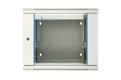 Extralink 12U 600x600 AZH Gray | Rackmount cabinet | wall mounted, swing type DźwiękochłonnaNie