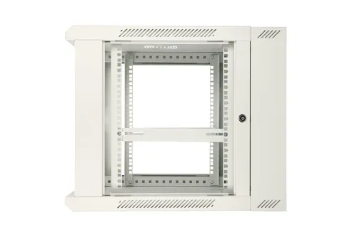 Extralink 12U 600x600 AZH Cinza | Armário de rack | montado na parede, duas seçoes Konstrukcja drzwi tylnychMetal