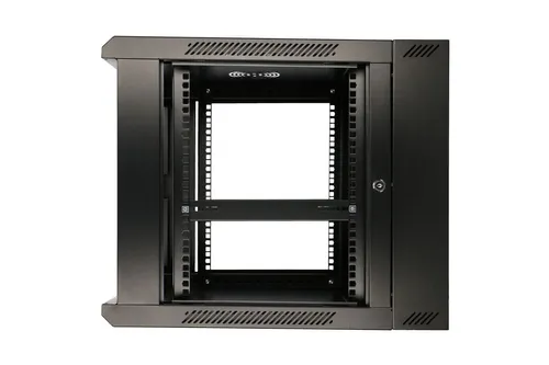 Extralink 6U 600x600 AZH Czarna | Szafa rack | montowana na ścianie, dwusekcyjna Kolor produktuCzarny