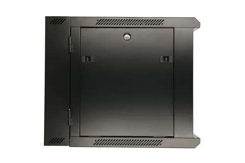 Extralink 6U 600x600 AZH Black | Rackmount cabinet | wall mounted, swing type Konstrukcja drzwi przednichSzkło/stal