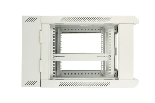 Extralink 6U 600x600 AZH Gris | Armario rackmount | montaje en la pared, tipo swing Konstrukcja drzwi przednichSzkło hartowane
