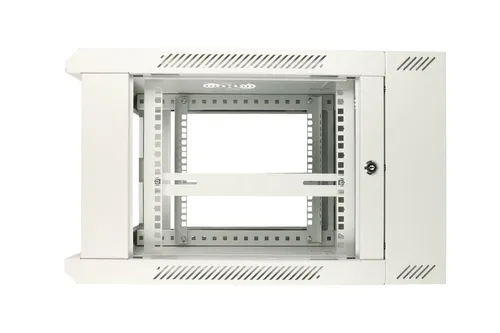 Extralink 6U 600x600 AZH Grigio | Armadio per montaggio su rack | a parete, tipo oscillante Konstrukcja panelu bocznegoStal