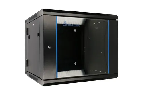Extralink 9U 600x600 AZH Black | Rackmount cabinet | wall mounted, swing type Wysokość szafy9U