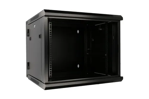 Extralink 9U 600x600 AZH Czarna | Szafa rack | montowana na ścianie, dwusekcyjna Dołączone śrubyTak