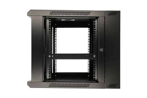 Extralink 9U 600x600 AZH Black | Rackmount cabinet | wall mounted, swing type Konstrukcja drzwi tylnychMetal