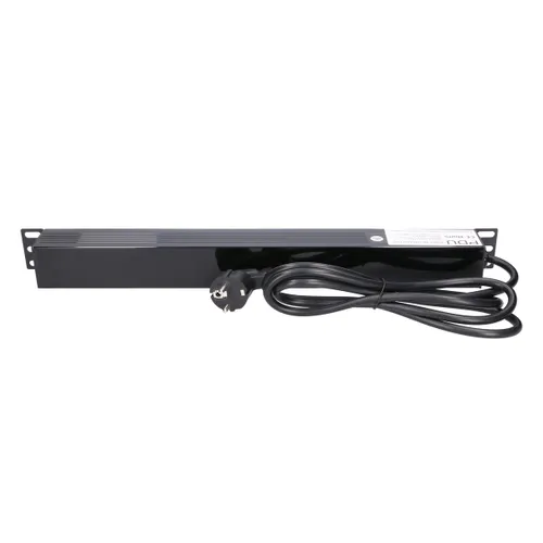 Extralink EXPDU7EU SW | Steckdosenleiste | 19" 1HE, 7 EU-Steckdosen, mit Schalter, 2m Rozmiar48,3