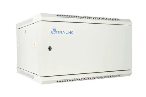 Extralink 6U 600x600 ASP Šedá | Racková skříň | montovaná na zdi, plné plechové dveře DźwiękochłonnaNie