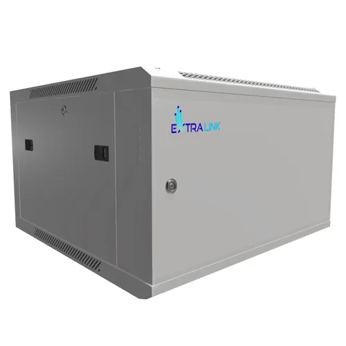 Extralink 6U 600x600 ASP Szara | Szafa rack | montowana na ścianie, drzwi blaszane pełne Wysokość szafy6U