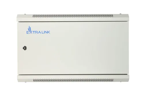 Extralink 6U 600x600 ASP Šedá | Racková skříň | montovaná na zdi, plné plechové dveře Głębokość600mm