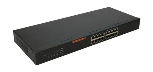 Extralink EVAN | Switch | 16x 10/100 / 1000Mb / s Gigabit, montagem em rack Kolor produktuCzarny