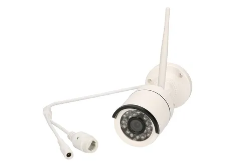 Extralink Extra-Vision V1004 | Drahtloses Überwachungskit | 4CH WiFi NVR + 4x WiFi Full HD Kamera IP66 Kolor produktuBiały