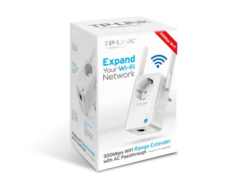 TP-Link TL-WA860RE | Zesilovač signálu WiFi | N300, 1x RJ45 100Mb/s, S elektrickou zásuvkou Standardy sieci bezprzewodowejIEEE 802.11n