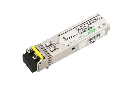 Extralink SFP 1.25G | SFP CWDM Módulo | 1,25Gbps, 1550nm, single mode, 40km, LC, DOM Dystans transmisjiPowyżej 20km
