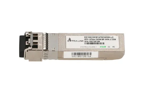 Extralink SFP+ 10G | SFP+ CWDM mödül | 10Gbps, 1470nm, Tekli mod, 10km, LC, DOM Złącze wyjścioweLC