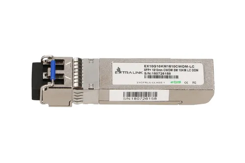 Extralink SFP+ 10G | SFP+ CWDM Module | 10Gbps, 1510nm, single mode, 10km, LC, DOM Złącze wyjścioweLC