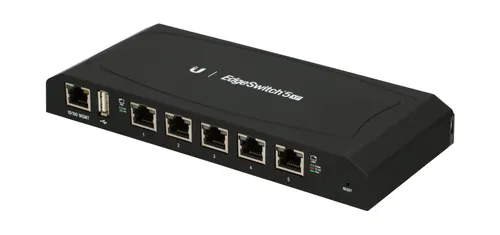 Ubiquiti ES-5XP | Switch | EdgeSwitch, 5x RJ45 1000Mb/s PoE, 60W CertyfikatyCE, FCC, IC
