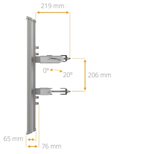 Mimosa N5-45X4 | Antena do setor | 22dBi, 45st, 4,9-6,4 GHz, Beamforming, 4x N-femea Typ antenySektorowa