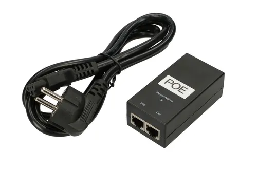Extralink POE-24-12W | Zasilacz PoE | 24V, 0,5A, 12W, Cabo incluido Ilość portów Ethernet LAN (RJ-45)2