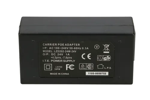 Extralink POE-24-24W | PoE Power supply | 24V, 1A, 24W, AC cable included Funkcje ochrony zasilaniaPrzeładowanie, Krótkie spięcie