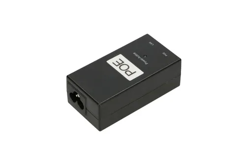 Extralink POE-48-24W | Zasilacz PoE | 48V, 0,5A, 24W, kabel w zestawie Diody LEDStatus