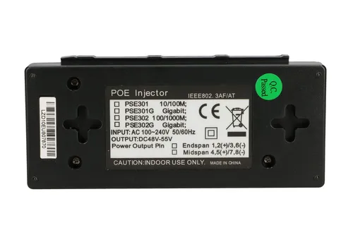 Extralink POE-48-48W | Zdroj napájení PoE | 48V,1A, 48W, Gigabit 802.3af/at Ilość portów RJ-452