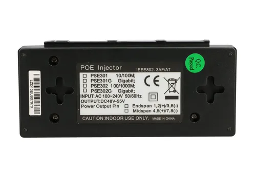 Extralink POE-48-48W | PoE Power adaptör | 48V,1A, 48W, Gigabit Ilość portów RJ-452
