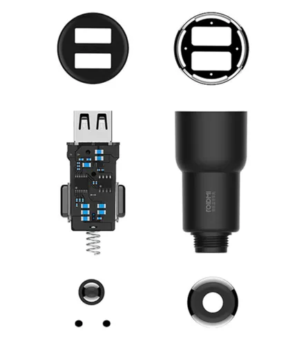 Roidmi 3S | Autoladegerät mit FM-Tuner | Bluetooth, Schwarz Typ urządzeniaŁadowarka samochodowa