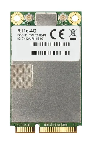 MikroTik R11E-4G | miniPCI-e Tarjeta  | 4G, LTE, para LtAP mini, wAP R, RBM11G, RBM33G