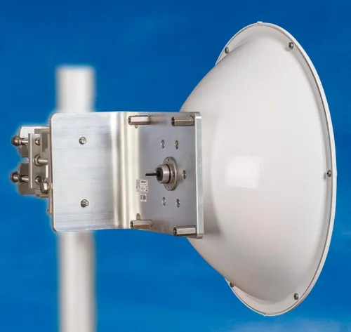 Jirous JRMD-400 10/11 | Antena parabólica | 10,1 - 11,7 GHz, 30 dBi, dedicada a Mimosa B11 Zysk energetyczny21dBi - 30dBi