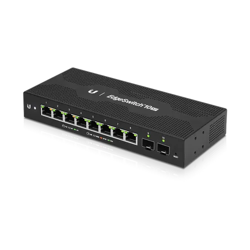 Ubiquiti ES-10XP | Коммутатор | EdgeMAX EdgeSwitch, 8x RJ45 1000Mb/s PoE, 2x SFP Standard sieci LANGigabit Ethernet 10/100/1000 Mb/s