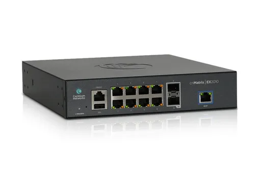 Cambium L2+ cnMatrix EX2010 | Schalter | 8x RJ45 1000Mb/s, 2x SFP, verwaltet Ilość portów LAN8x [10/100/1000M (RJ45)]
