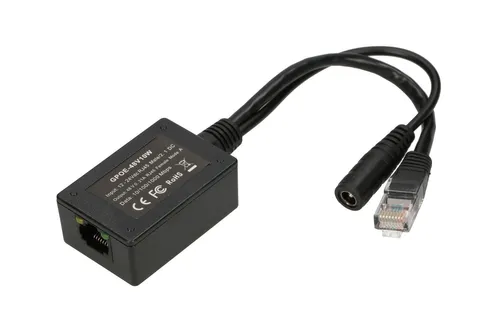 Extralink 1 Port | PoE-Inverter | Eingang 1x 1000Mb/s RJ45/Jack 10-30V, Ausgang 48V Automatyczne MDI/MDI-XTak