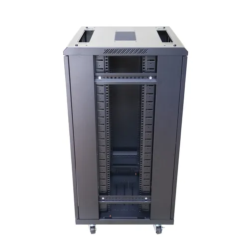 Extralink 27U 600x600 Black | Rackmount cabinet | standing Konstrukcja drzwi przednichSzkło hartowane