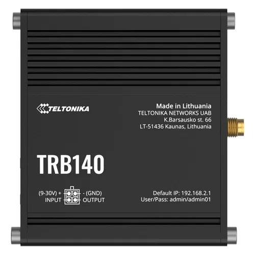Teltonika TRB140 | Industrierouter, IoT-LTE-Gateway | Kat 4, LTE-Gateway Kategoria LTECat.4 (150Mb/s Download, 50Mb/s Upload)