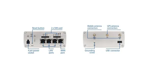 Teltonika RUTX09 | Profesionální průmyslový router  4G LTE | Cat 6, Dual Sim, 1x Gigabit WAN, 3x Gigabit LAN Ilość portów LAN4x [10/100/1000M (RJ45)]
