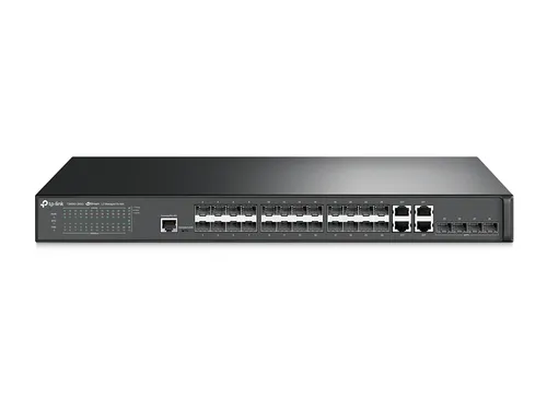 TP-Link T2600G-28Q | Switch | 24x SFP, 4x RJ45 1000Mb/s Combo, 4x SFP+, Zarządzalny Ilość portów LAN24x [1G (SFP)]
