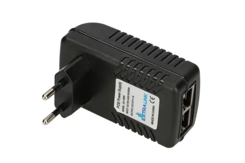 Extralink POE-12-12W | Zasilacz PoE | 12V, 1A, 12W, wtyk do gniazda elektrycznego Całkowita Power over Ethernet (PoE) budżetu12